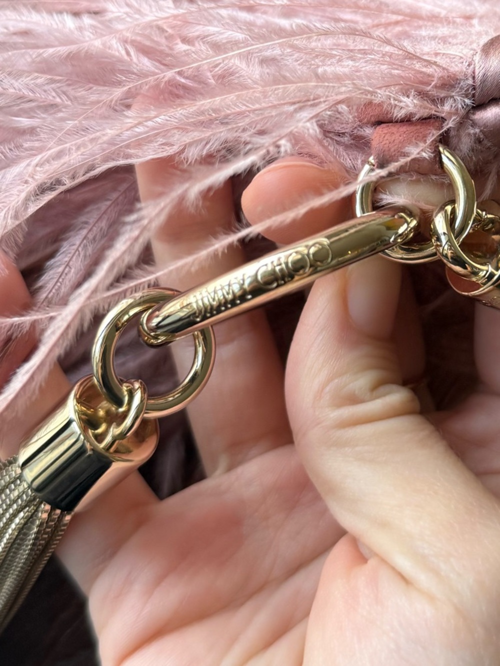 EUC JIMMY CHOO Callie Dégradé Ostrich Feather Clutch Bag $1,895 - Picture 12 of 16